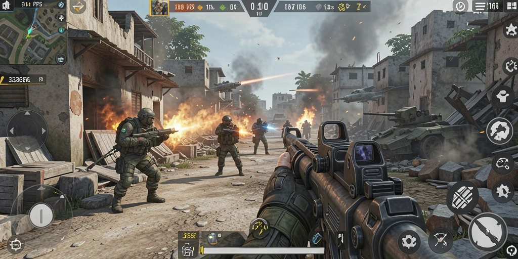 Tampilan gameplay seru dalam <strong>333666</strong> dengan aksi tembak-menembak yang mendebarkan.