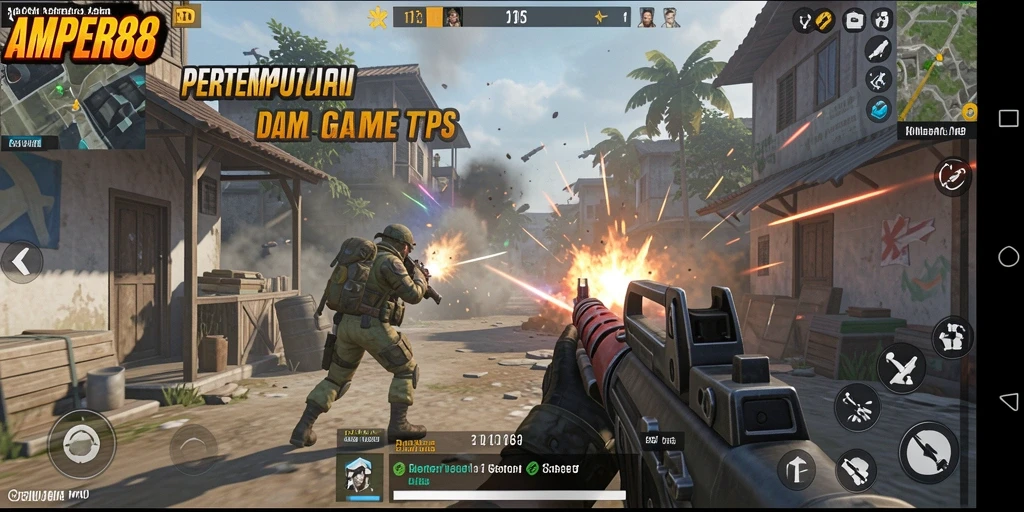 Tampilan menarik dari gameplay seru AMPER88.