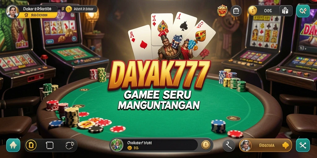 Tampilan gameplay poker di DAYAK777 yang mendebarkan.
