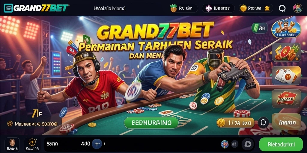 Tampilan gameplay seru di GRAND77BET dengan pengalaman taruhan yang mendebarkan.