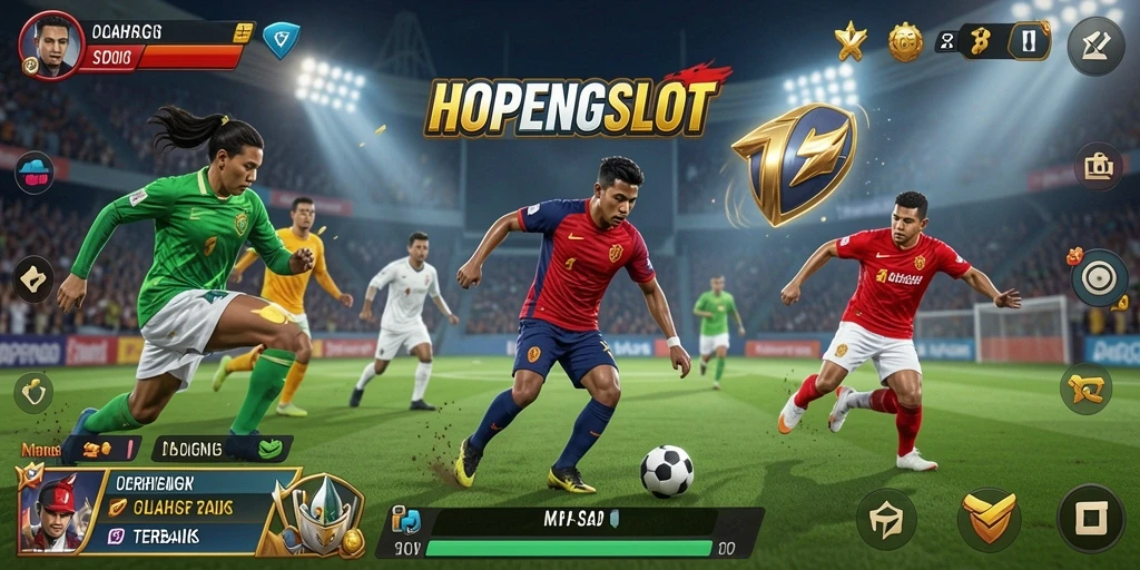 Tampilan menarik gameplay HOPENGSLOT yang penuh aksi olahraga.