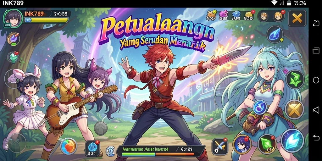 Gameplay dinamis dan karakter Anime yang menarik.