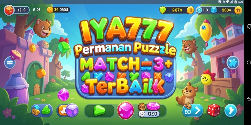 Screenshot gameplay IYA777 menampilkan keseruan mencocokkan item match-3.