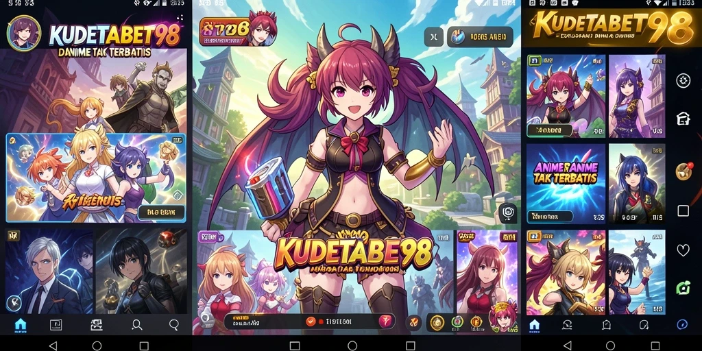Tampilan gameplay seru dari KUDETABET98 di dalam dunia anime.