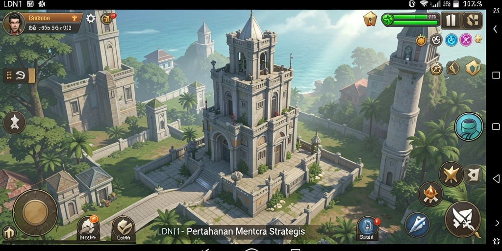 Screenshot LDN11 menunjukkan aksi pertahanan menara yang mendebarkan.
