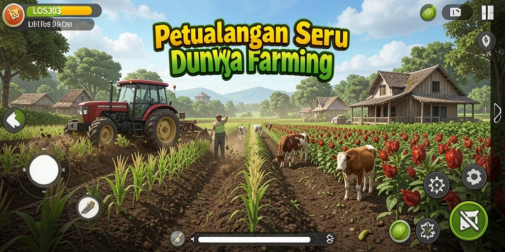 Tampilan gameplay seru di LOS303 saat bercocok tanam.