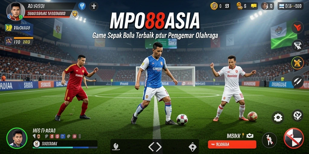 Screenshot MPO88ASIA menampilkan aksi seru pertandingan sepak bola.