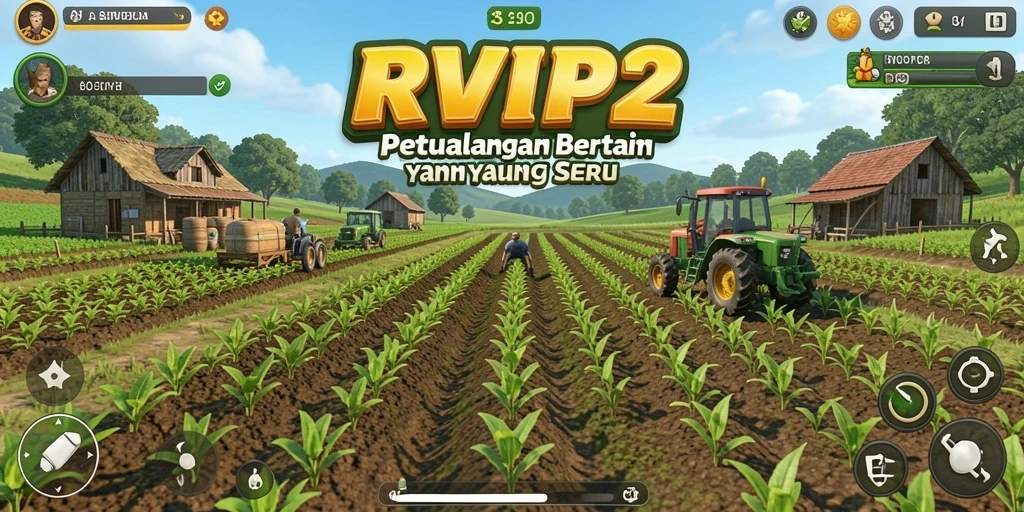 Tangkapan layar RVIP2 menampilkan gameplay pertanian yang menyenangkan dan imersif.