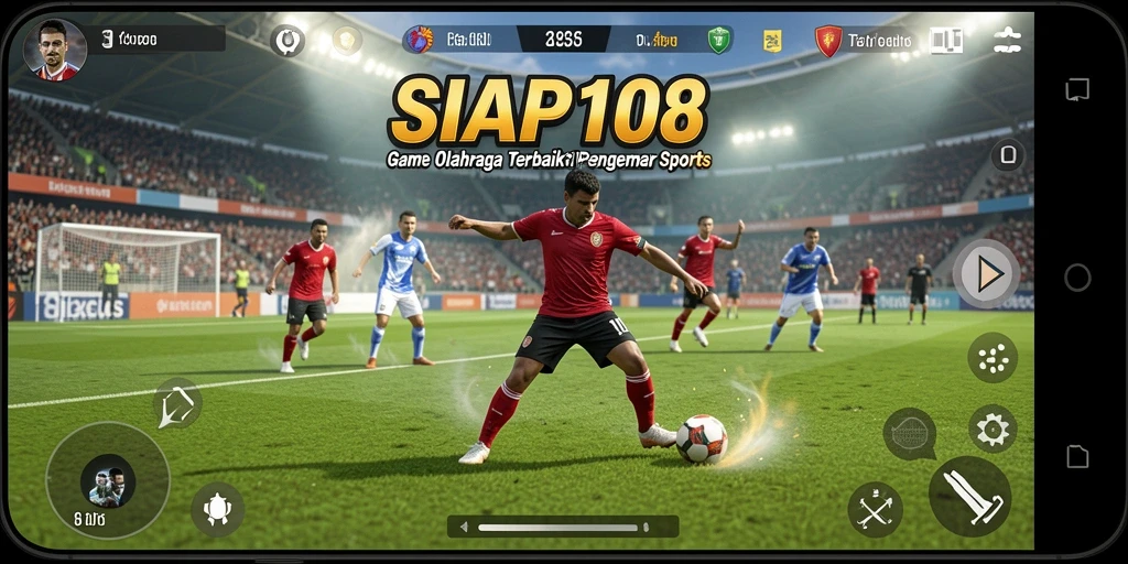 Tampilan menarik dari gameplay olahraga yang mendebarkan.