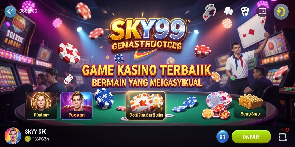 Screenshot utama SKY99 menampilkan gameplay Kasino yang menarik.