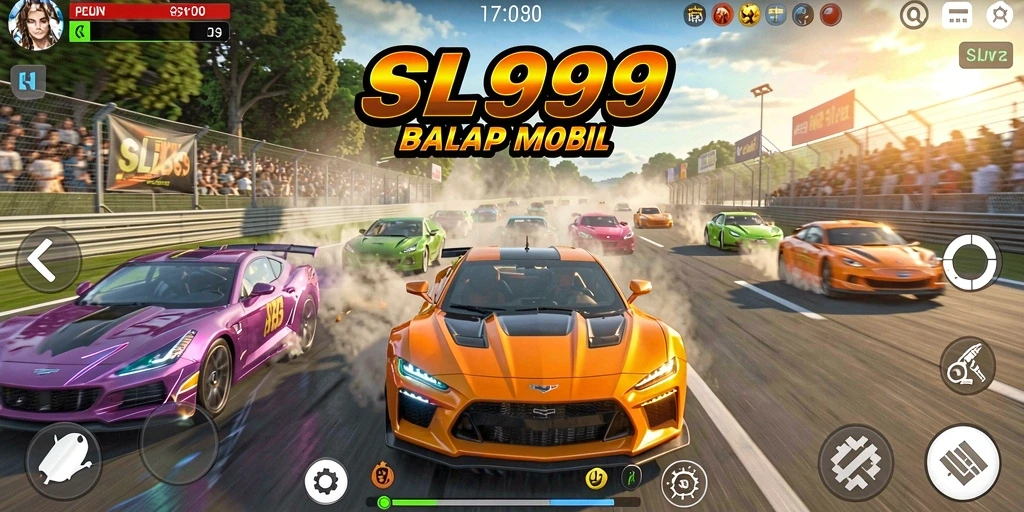 Tampilan dinamis dan mendebarkan dari gameplay balap SL999.