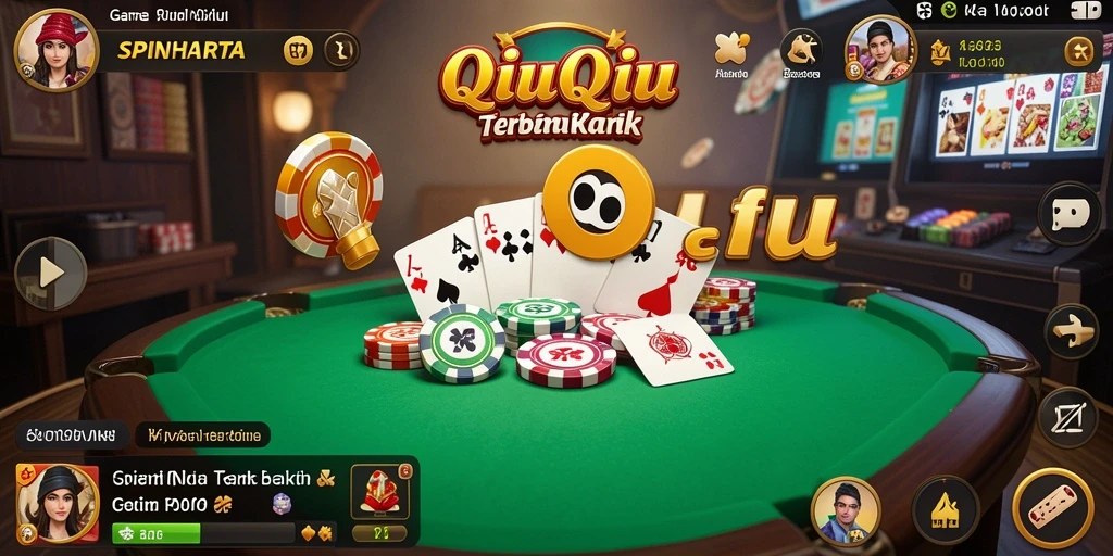 Tampilan permainan QiuQiu yang seru di SPINHARTA.